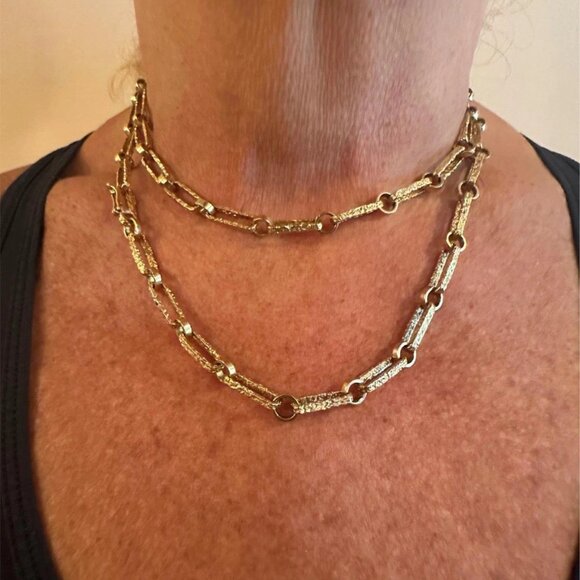 Rare! Vintage Estate 18k Yellow Gold 30" Long Paperclip Link Necklace 56.8g - Picture 14 of 14